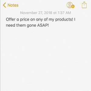 Offer a price on my products